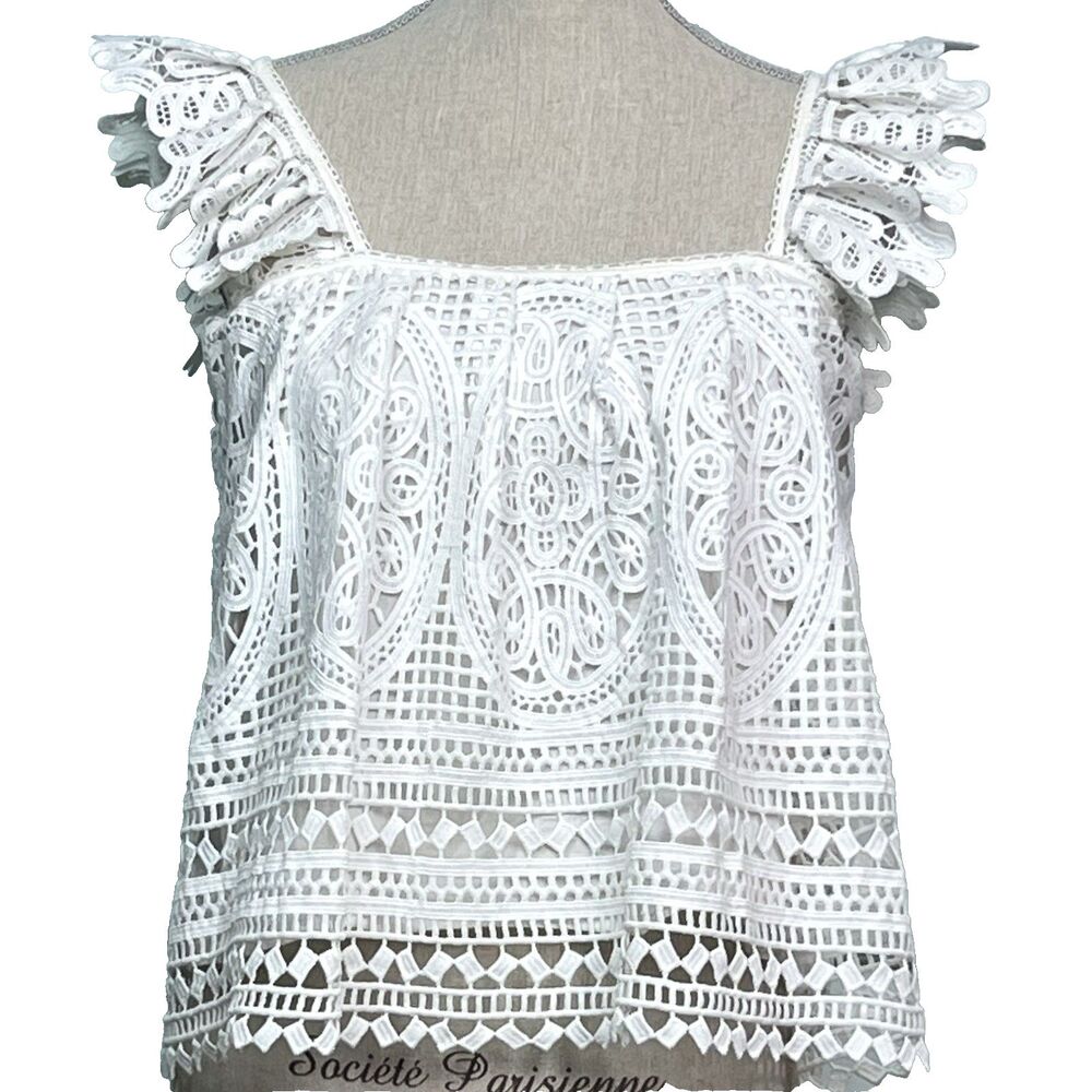 White Lace Crop Top
